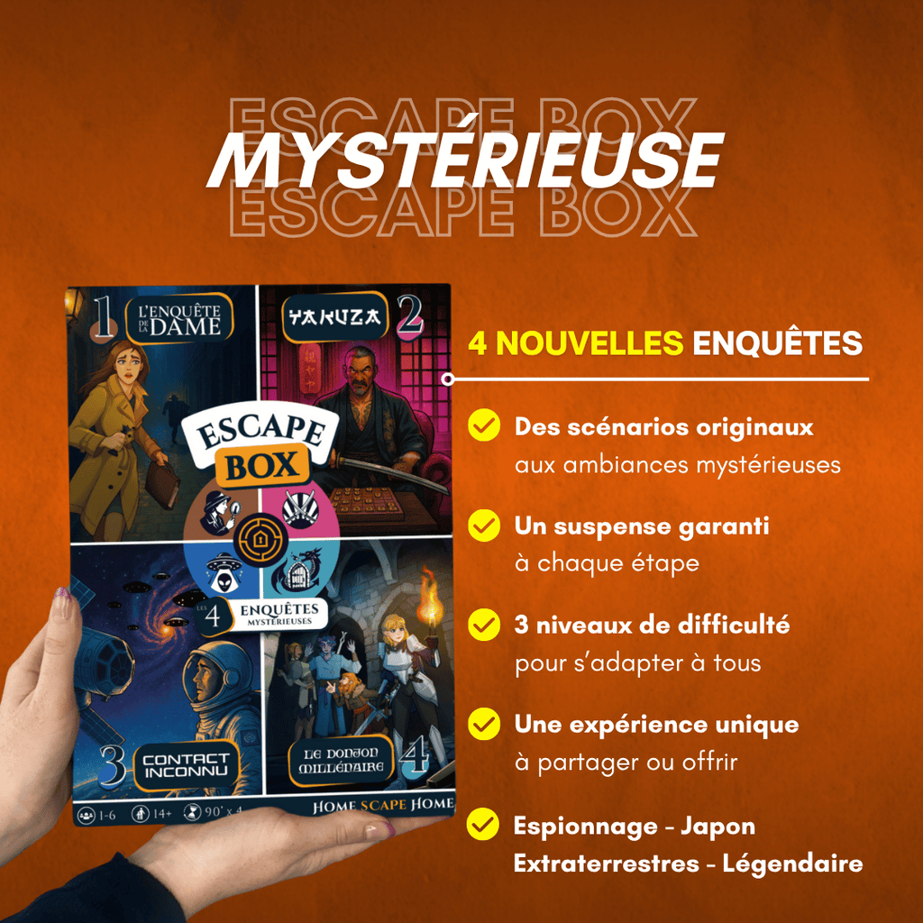 Escape Box • Les 4 enquêtes mystérieuses